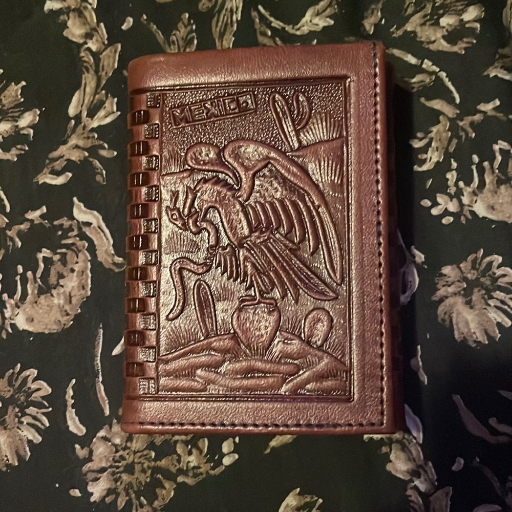 Vintage Handmade leather wallet from Mexico